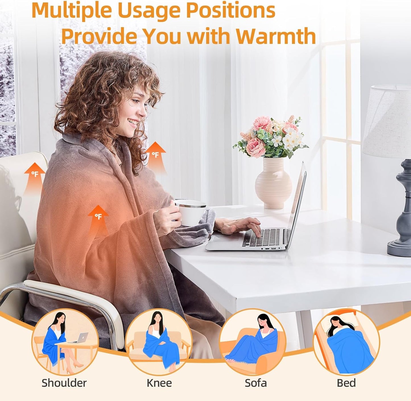 CozyWrap™ Portable Heated Blanket TM