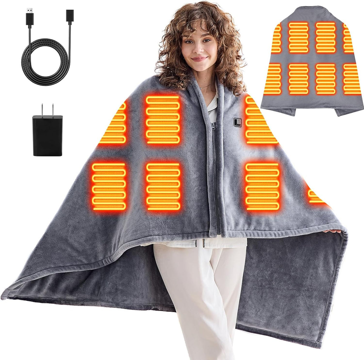 CozyWrap™ Portable Heated Blanket TM