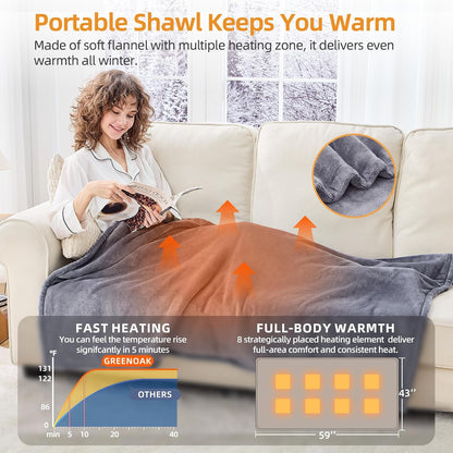 CozyWrap™ Portable Heated Blanket TM
