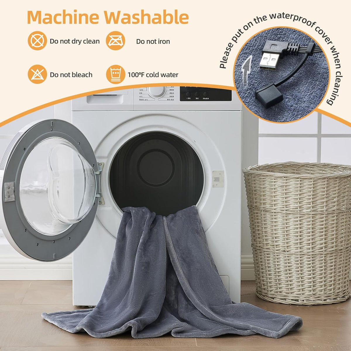 CozyWrap™ Portable Heated Blanket TM